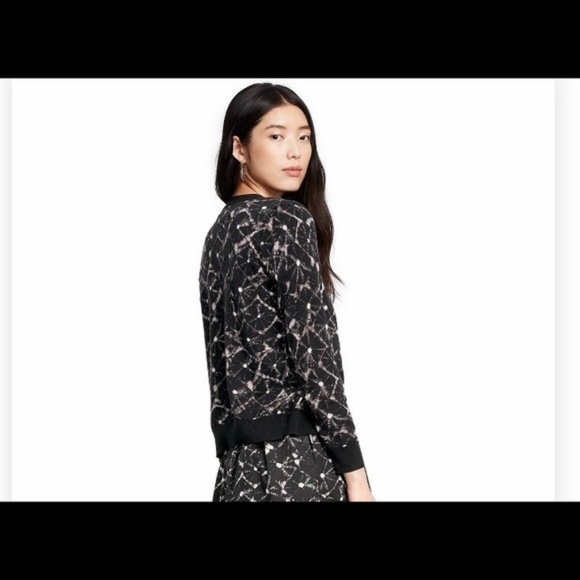 Thakoon Shibori Print Long Sleeve V-Neck Cardigan - Picture 3 of 5